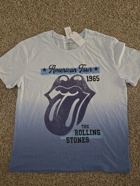 The Rolling Stones American Tour Ombre T-Shirt - Light Blue